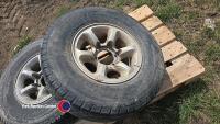 2 x Vehicle alloy wheels, 265/70 R15 - 2