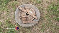 Grey Ferguson axle, wheel and link - 2