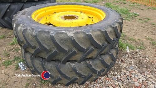 2 x 380-90-46 Mitas tyres on JD wheels