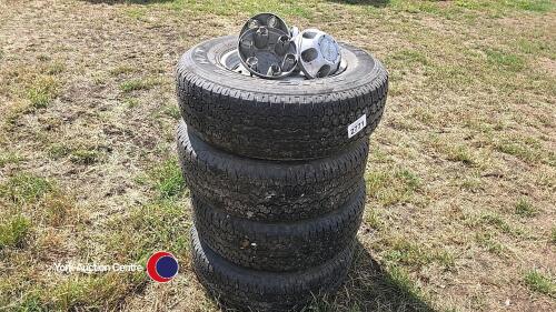 Isuzu tyres 245/70R16 with centre wheel caps