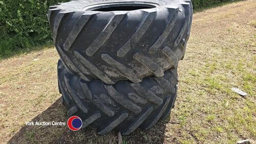 Pair of 600-70-R30 Michelin tyres