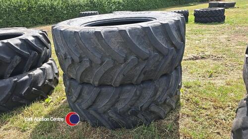 Pair of 650-65 R38 tyres