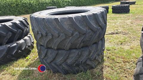 Pair of 650-65 R38 tyres