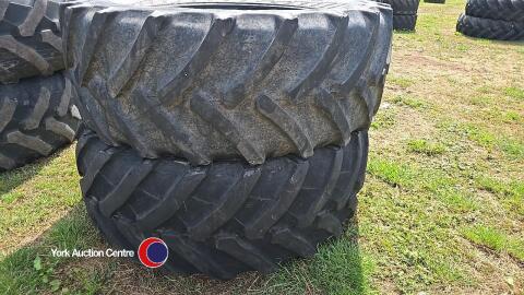Pair of 650-65 R38 tyres