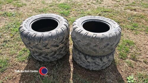 Set 4 x 25-10.00-12 Quad tyres
