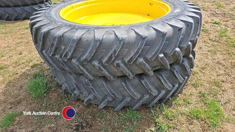 Pair of 14.9 R46 row crop J/D wheels