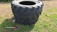 Pair of 480-70 R30 tyres, 30% Good - 4
