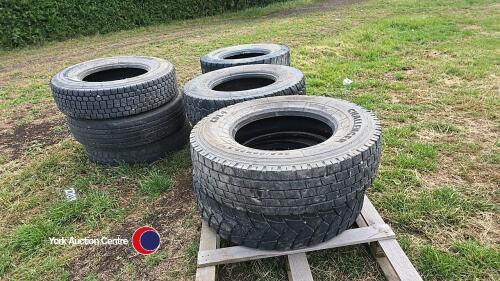 9 - 295 x 80 x 22.5 tyres - all first life