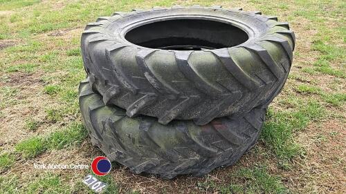 2 x Michelin 16.9 R38 tubeless tyres
