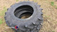 Pair of Firestone 320 85 R24 tractor tyres, unused - 2
