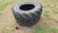 Pair of Firestone 320 85 R24 tractor tyres, unused - 4
