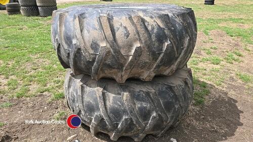 2x firestone tyres and rims 30.5x30 perfectly sound tyres hold air