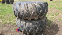 2x firestone tyres and rims 30.5x30 perfectly sound tyres hold air