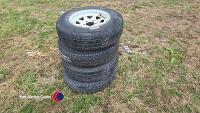 Set of 4 185R 14c new trailer wheels and tyres - 4
