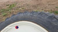 Pair of row crop wheels 13.6 R48 80% good, no punctures - 3