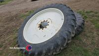 Pair of row crop wheels 13.6 R48 80% good, no punctures - 4