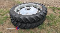 Pair of Michelin 11.2R48 Rowrop wheels and tyres