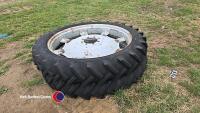 Pair of Michelin 11.2R48 Rowrop wheels and tyres - 4