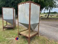 Metal feed bin on frame - 2