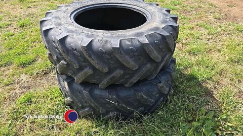 Pair of 13.6-24 tyres