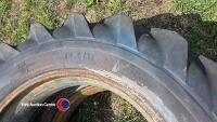 Pair of 12.4-28 tyres and tubes - 3