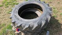 Pair of 12.4-28 tyres - 2