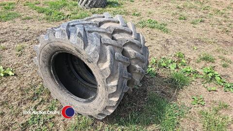 Pair of 10.0-75-15.3 dumper tyres