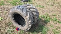 Pair of 10.0-75-15.3 dumper tyres