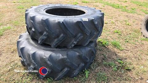 Pair of 16.9R28 G/Y tyres