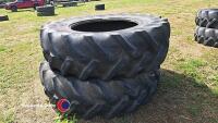 Pair of 20.8R38 G/Y tyres