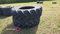 Pair of 20.8R38 G/Y tyres - 4