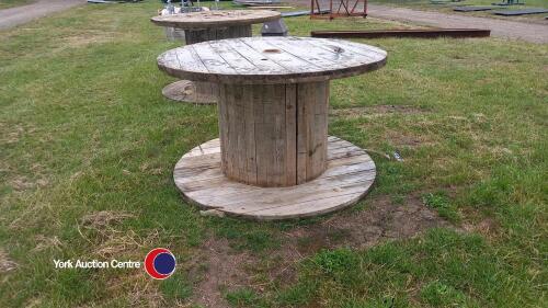 Large wood cable reel