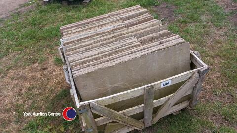 Pallet of 22mm Rippon Buff Indian stone paving slabs