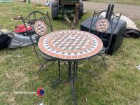 Garden table and 2 chairs - 2