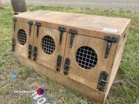 Triple terrier dog box