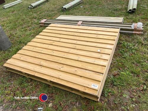 3 x 5ft 6in x 6ft premium quality fence panels c/w eco posts and gravel boards