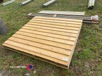 3 x 5ft 6in x 6ft premium quality fence panels c/w eco posts and gravel boards