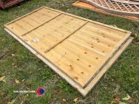 2 new wooden fence panels - 2
