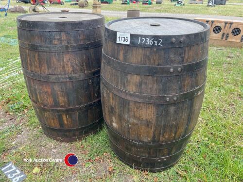 2 x oak barrels