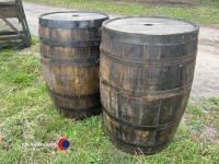 2 x oak barrels - 2