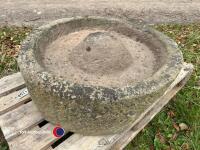 Sandstone stone round trough - 3