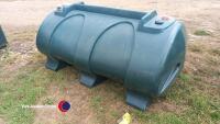 Green plastic oil tank, long cylinder single skin, 1.8m L x 0.9m H - 3