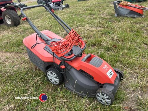 Flymo rotary mower with grass box