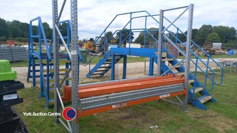 Pallet racking - 4 x 2.6m x 0.9m galvanised uprights and 7 x 2.7m L beams