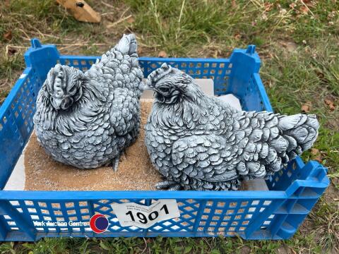 Pair of garden banty's