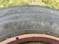 3 x 215/75/R17.5 6 stud wheels - 2