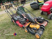 5 x assorted petrol lawn mowers, spares or repair - 2