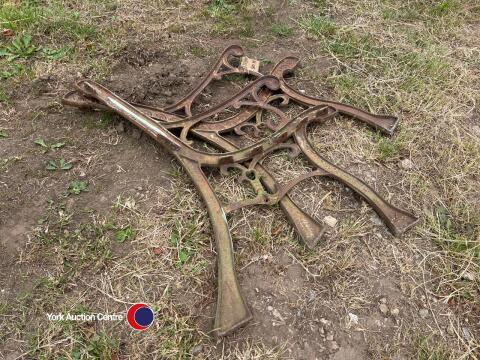 2 x ornamental garden bench ends