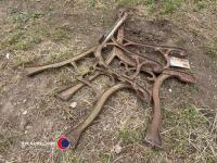 2 x ornamental garden bench ends - 2