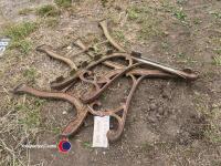 2 x ornamental garden bench ends - 3